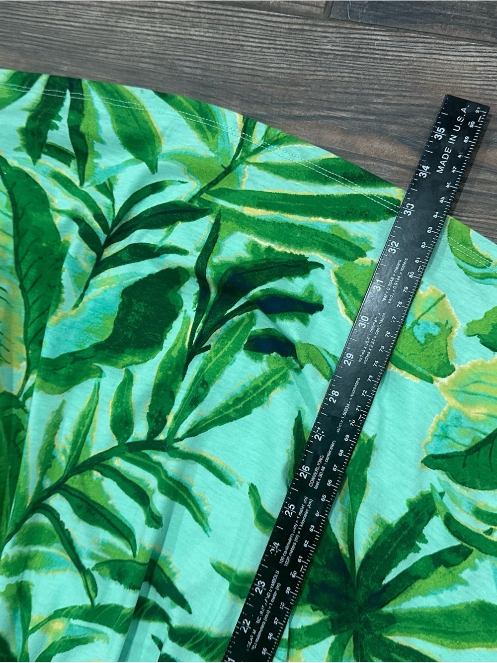 Tropical Green Leaf Summer Hawaiian Vacation Cruise Beach Maxi Dress - Picture 9 of 16